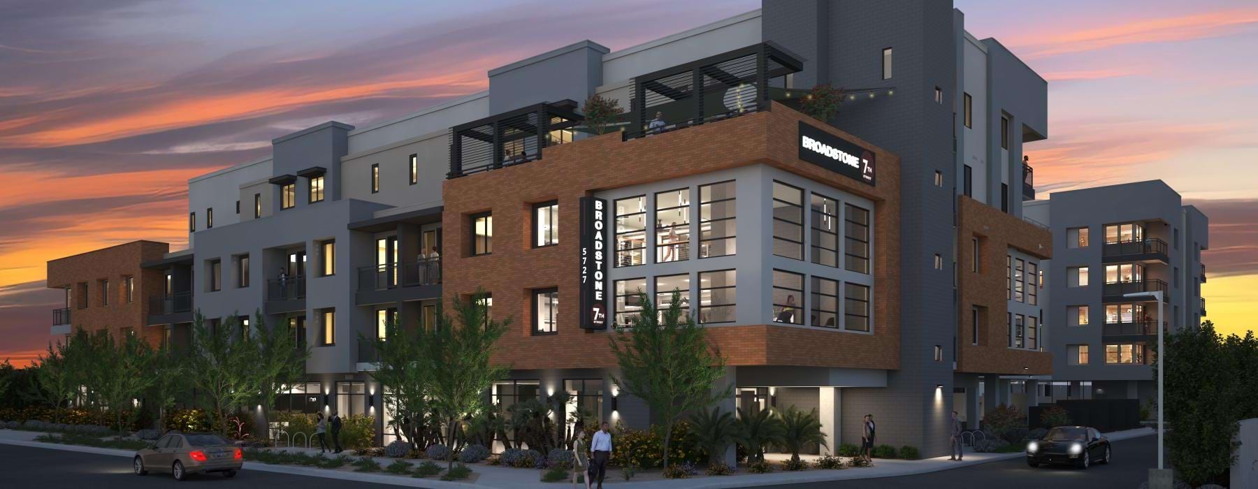 Exterior view of Market & Main, the best apartments in North Central Phoenix, AZ